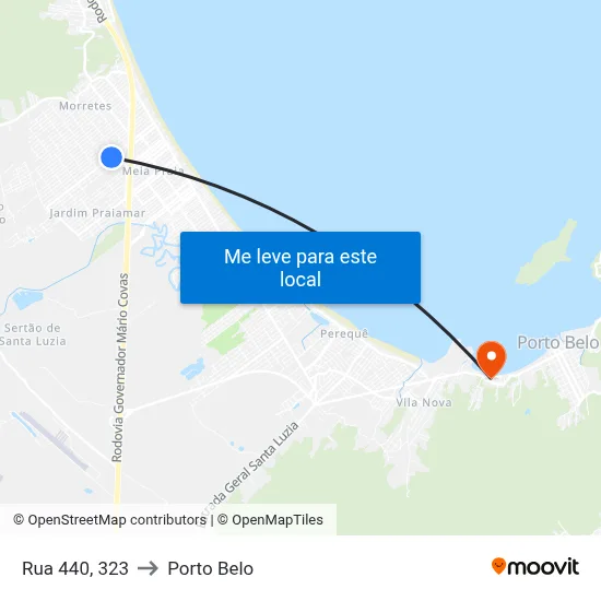 Rua 440, 323 to Porto Belo map