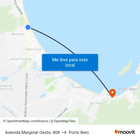 Avenida Marginal Oeste, 408 to Porto Belo map