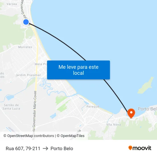 Rua 607, 79-211 to Porto Belo map