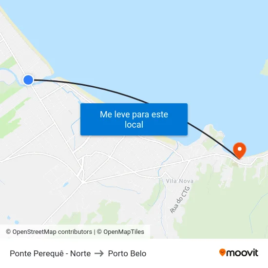 Ponte Perequê - Norte to Porto Belo map