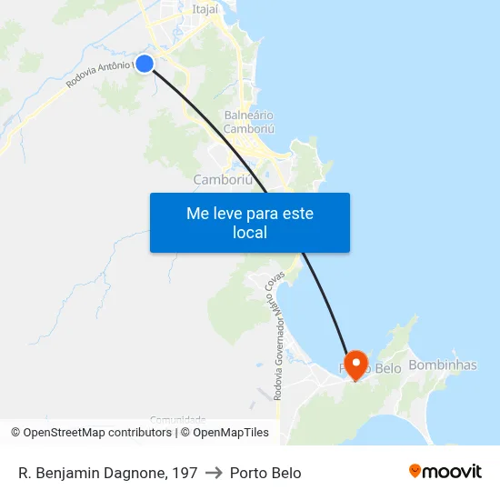 R. Benjamin Dagnone, 197 to Porto Belo map