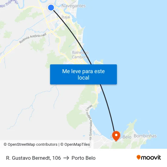 R. Gustavo Bernedt, 106 to Porto Belo map