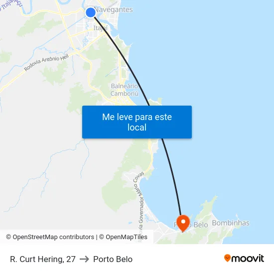 R. Curt Hering, 27 to Porto Belo map