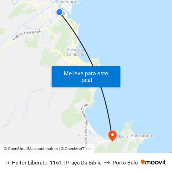 R. Heitor Liberato, 1161 | Praça Da Bíblia to Porto Belo map