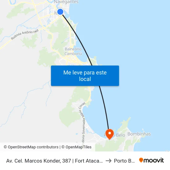 Av. Cel. Marcos Konder, 387 | Fort Atacadista to Porto Belo map