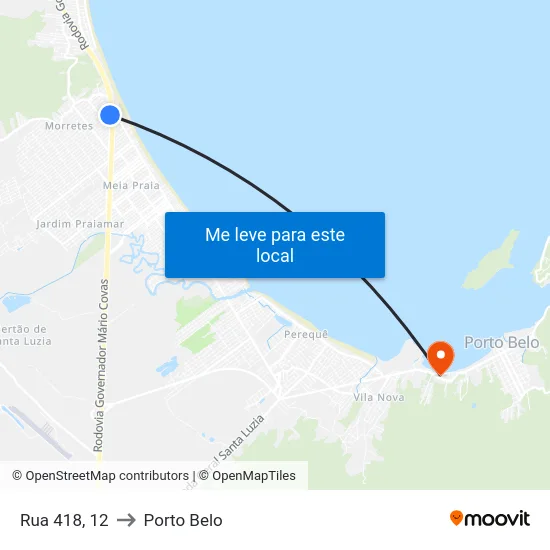 Rua 418, 12 to Porto Belo map