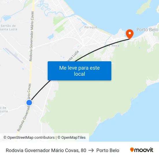 Rodovia Governador Mário Covas, 80 to Porto Belo map