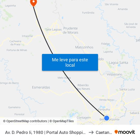 Av. D. Pedro Ii, 1980 | Portal Auto Shopping Com Drogaria Araújo to Caetanópolis map