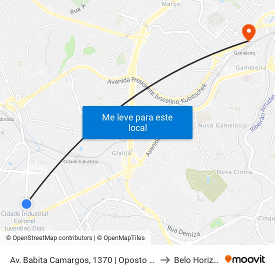 Av. Babita Camargos, 1370 | Oposto A Itambé to Belo Horizonte map