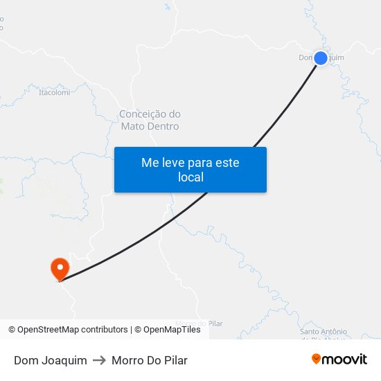 Dom Joaquim to Morro Do Pilar map