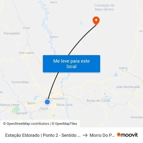 Estação Eldorado | Ponto 2 - Sentido Bairro to Morro Do Pilar map
