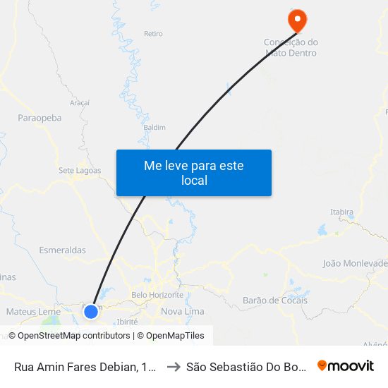 Rua Amin Fares Debian, 167 | Ceabe A to São Sebastião Do Bom Sucesso map