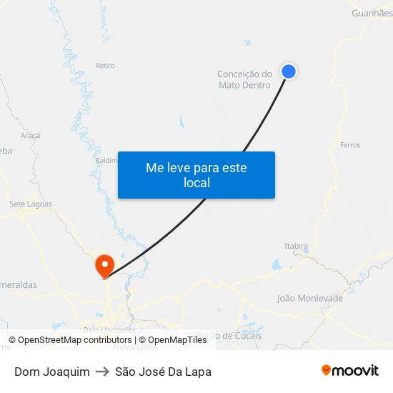 Dom Joaquim to São José Da Lapa map