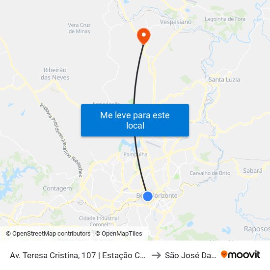 Av. Teresa Cristina, 107 | Estação Carlos Prates to São José Da Lapa map