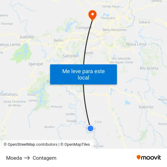 Moeda to Contagem map