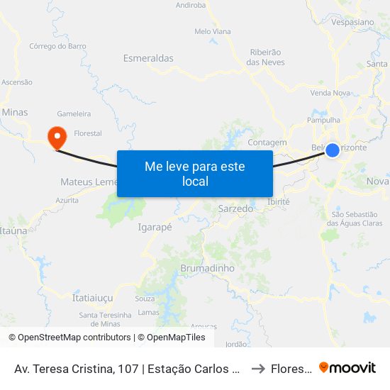 Av. Teresa Cristina, 107 | Estação Carlos Prates to Florestal map