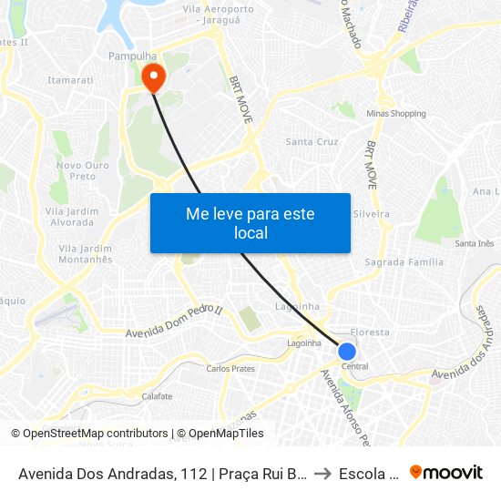 Avenida Dos Andradas, 112 | Praça Rui Barbosa Depois Da Guaicurus Oposto A Praça Da Estação to Escola De Veterinária map