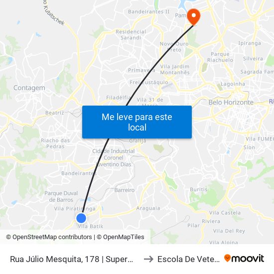 Rua Júlio Mesquita, 178 | Supermercado Dia to Escola De Veterinária map