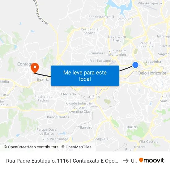Rua Padre Eustáquio, 1116 | Contaexata E Oposto A Padaria Pão & Mantimentos to Una map
