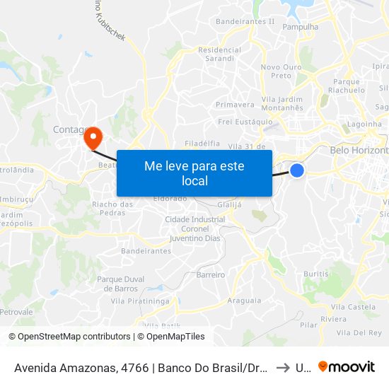 Avenida Amazonas, 4766 | Banco Do Brasil/Drogaria Araújo to Una map