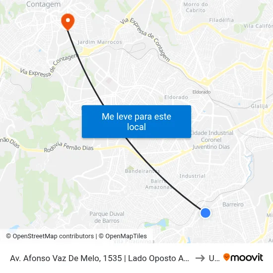 Av. Afonso Vaz De Melo, 1535 | Lado Oposto Ao Villefort Atacadista to Una map