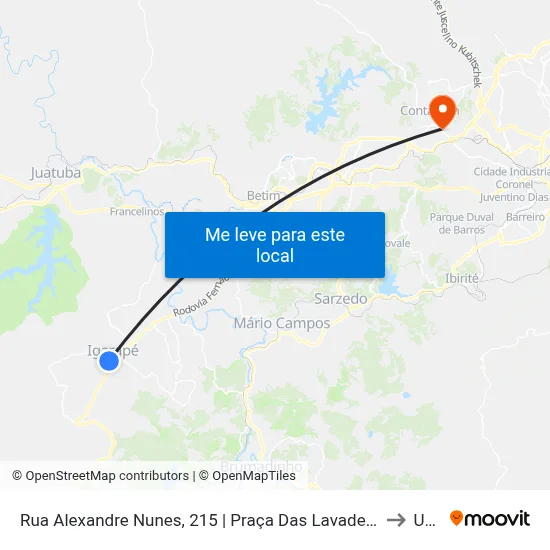 Rua Alexandre Nunes, 215 | Praça Das Lavadeiras to Una map