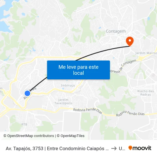 Av. Tapajós, 3753 | Entre Condomínio Caiapós E Carajás to Una map