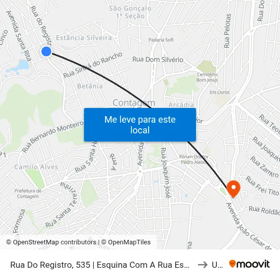 Rua Do Registro, 535 | Esquina Com A Rua Esmeraldas to Una map