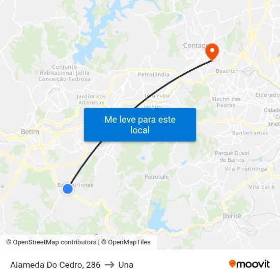 Alameda Do Cedro, 286 to Una map
