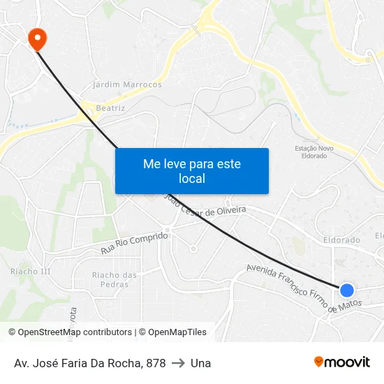 Av. José Faria Da Rocha, 878 to Una map