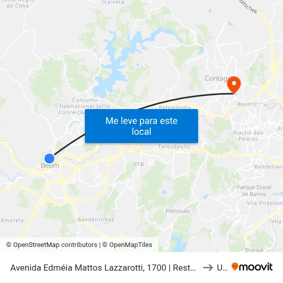 Avenida Edméia Mattos Lazzarotti, 1700 | Restaurante Fazenda Viganó to Una map