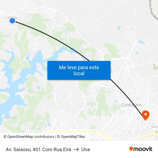 Av. Saiassu, 401 Com Rua Eirá to Una map