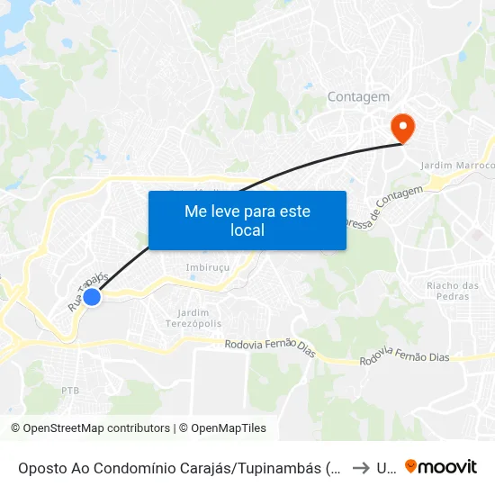Oposto Ao Condomínio Carajás/Tupinambás (Plaza Tapajós) to Una map