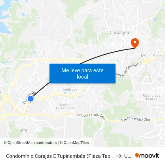 Condomínio Carajás E Tupinambás (Plaza Tapajós) to Una map