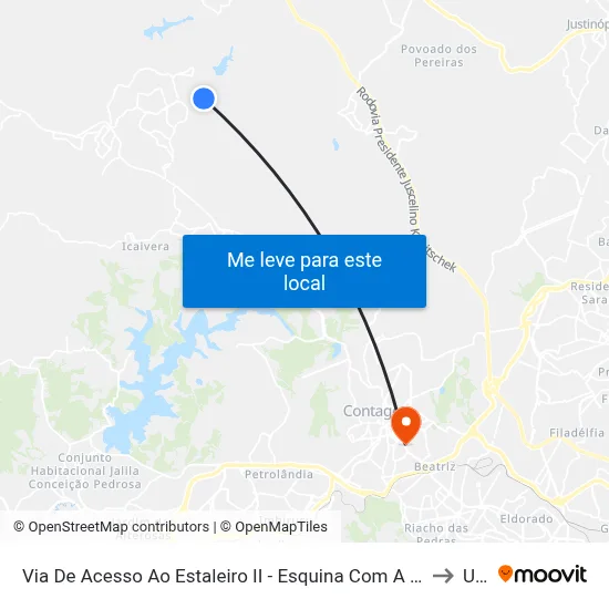 Via De Acesso Ao Estaleiro II - Esquina Com A Rua Florença to Una map