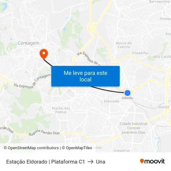 Estação Eldorado | Plataforma C1 to Una map