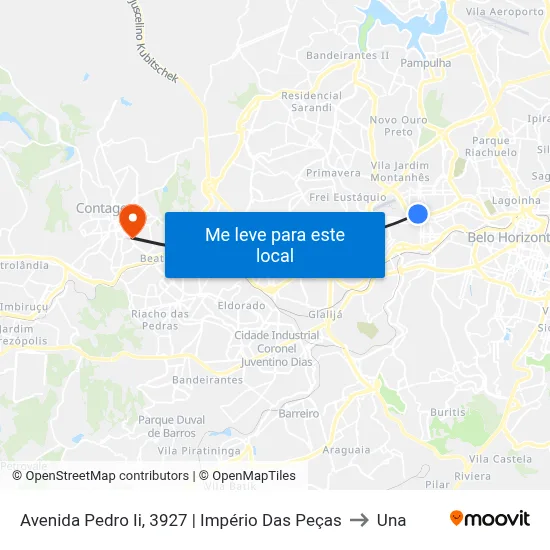 Avenida Pedro Ii, 3927 | Império Das Peças to Una map