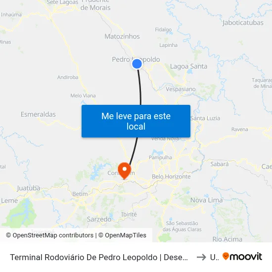 Terminal Rodoviário De Pedro Leopoldo | Desembarque (Linhas Encerrando Viagem) to Una map