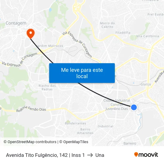 Avenida Tito Fulgêncio, 142 | Inss 1 to Una map