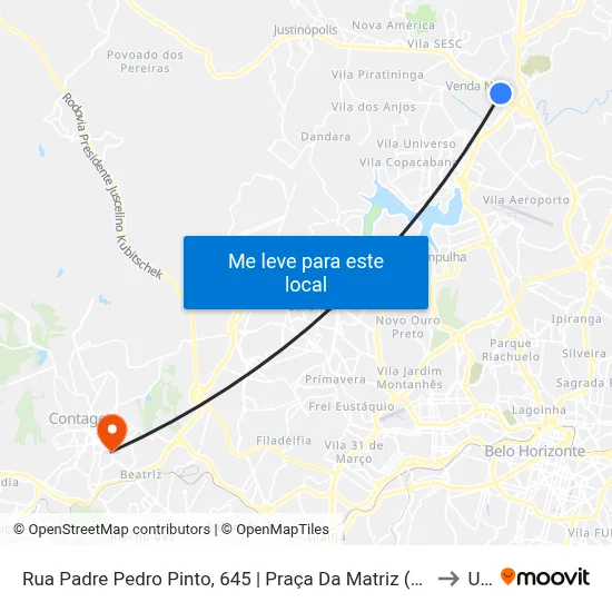 Rua Padre Pedro Pinto, 645 | Praça Da Matriz (Exceto Suplementar) to Una map