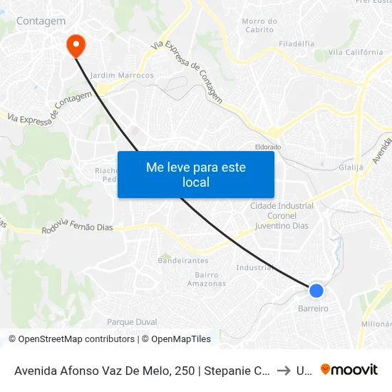 Avenida Afonso Vaz De Melo, 250 | Stepanie Colchões to Una map