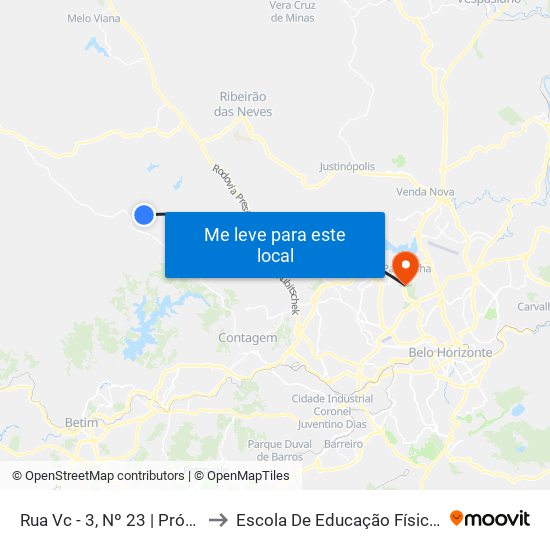 Rua Vc - 3, Nº 23 | Próximo A Entrada Do Vila Renascer to Escola De Educação Física, Fisioterapia E Terapia Ocupacional map