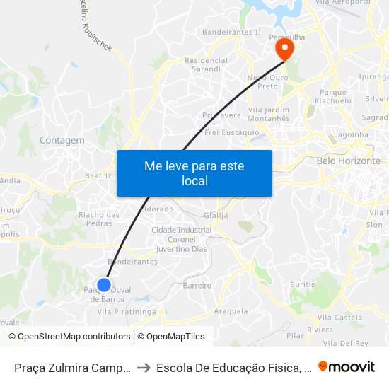 Praça Zulmira Campos | Oposto A Cacau Show to Escola De Educação Física, Fisioterapia E Terapia Ocupacional map