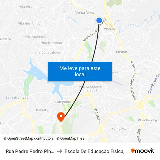 Rua Padre Pedro Pinto, 281 | Antes Do Life Plus to Escola De Educação Física, Fisioterapia E Terapia Ocupacional map