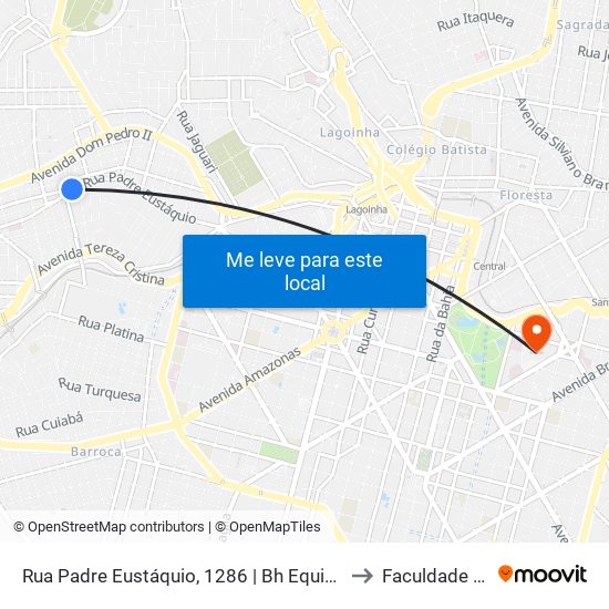 Rua Padre Eustáquio, 1286 | Bh Equipamentos/Francisco's Sorveteria to Faculdade De Medicina map