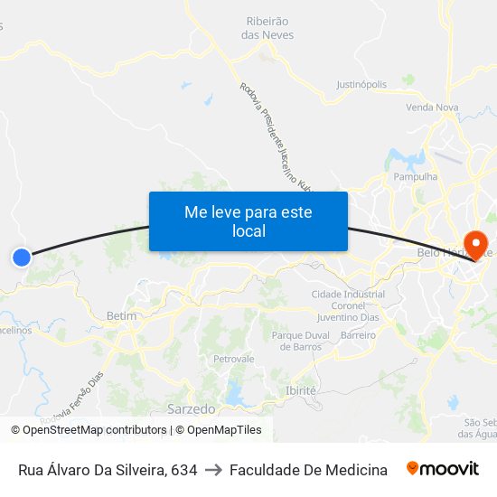 Rua Álvaro Da Silveira, 634 to Faculdade De Medicina map