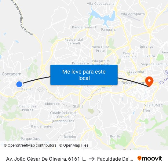 Av. João César De Oliveira, 6161 | Magneti Marelli to Faculdade De Medicina map