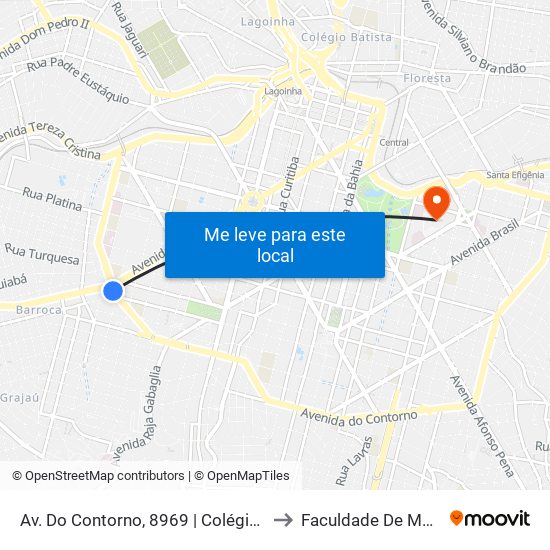 Av. Do Contorno, 8969 | Colégio Pio XII 4 to Faculdade De Medicina map