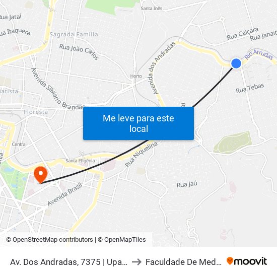 Av. Dos Andradas, 7375 | Upa Leste to Faculdade De Medicina map