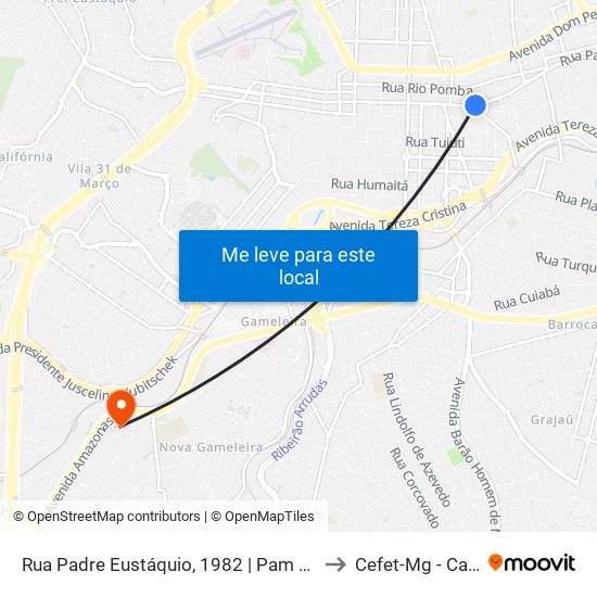 Rua Padre Eustáquio, 1982 | Pam Padre Eustáquio to Cefet-Mg - Campus II map